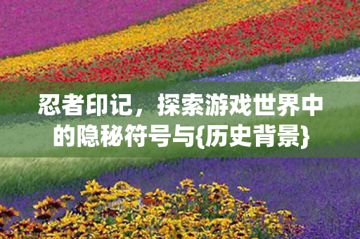 忍者印记,探索游戏世界中的隐秘符号与{历史背景} 忍者印记,探索游戏世界中的隐秘符号与{历史背景}