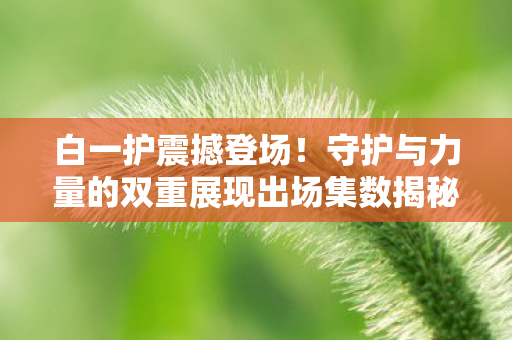 白一护震撼登场!守护与力量的双重展现出场集数揭秘 白一护震撼登场!守护与力量的双重展现出场集数揭秘