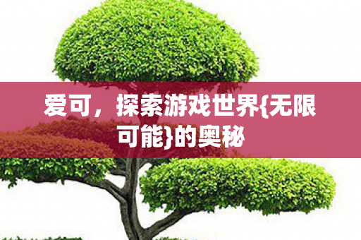 爱可，探索游戏世界{无限可能}的奥秘