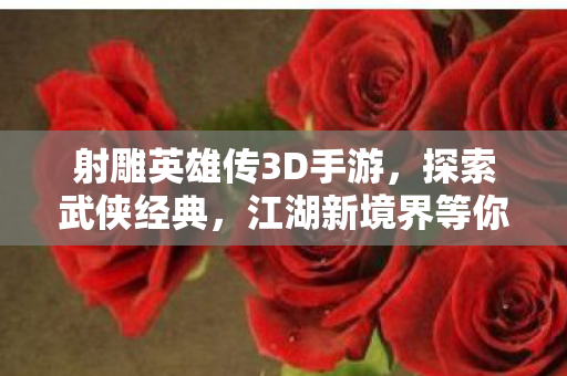 射雕英雄传3D手游，探索武侠经典，江湖新境界等你来战