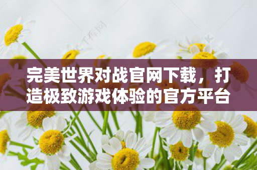 打造极致游戏体验的官方平台图片