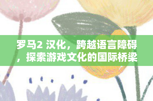 罗马2 汉化,跨越语言障碍,探索游戏文化的国际桥梁 罗马2 汉化,跨越语言障碍,探索游戏文化的国际桥梁