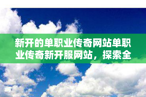 新开的单职业传奇网站单职业传奇新开服网站，探索全新游戏体验的门户，单职业传奇新开服网站，探索全新游戏体验的门户
