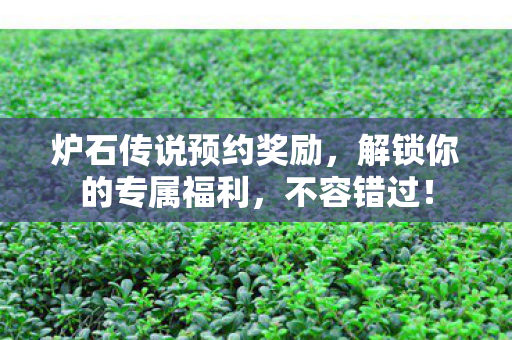 炉石传说预约奖励，解锁你的专属福利，不容错过！