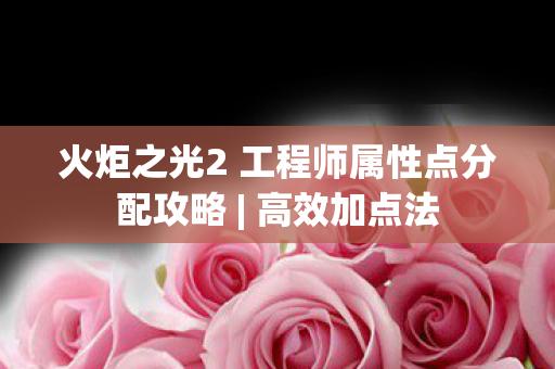 火炬之光2 工程师属性点分配攻略图片