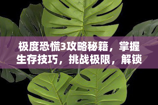 极度恐慌3攻略秘籍图片
