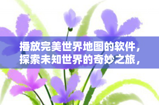 播放完美世界地图的软件图片