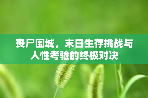 丧尸围城，末日生存挑战与人性考验的终极对决