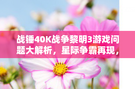 战锤40K战争黎明3游戏问题大解析图片