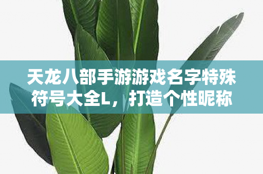 天龙八部手游游戏名字特殊符号大全L图片