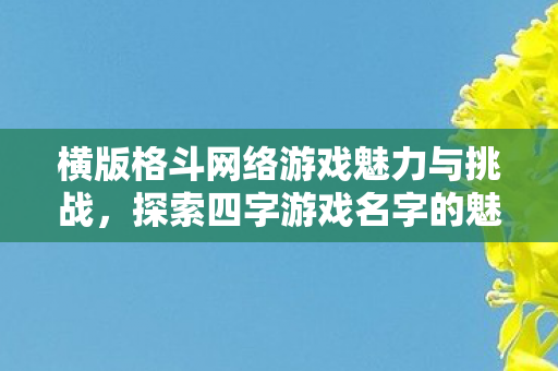 横版格斗网络游戏魅力与挑战,探索四字游戏名字的魅力 横版格斗网络游戏魅力与挑战,探索四字游戏名字的魅力