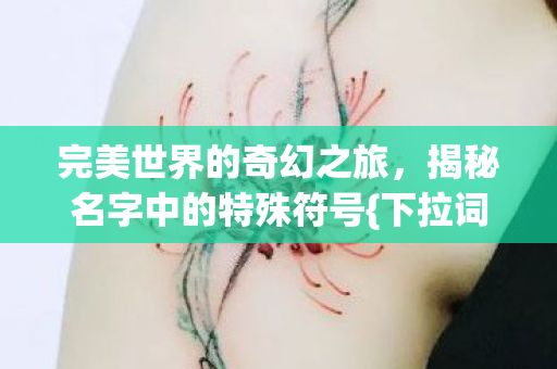 揭秘名字中的特殊符号图片