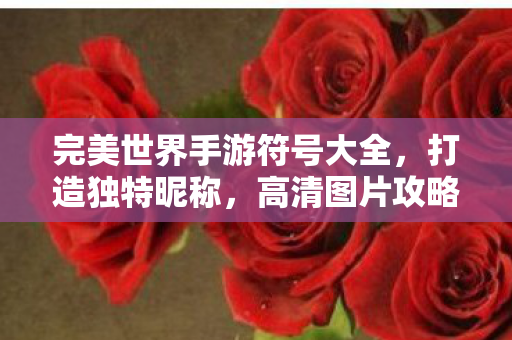 完美世界手游符号大全图片