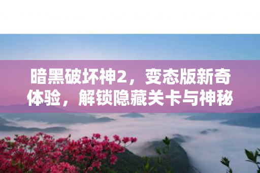 暗黑破坏神2，变态版新奇体验，解锁隐藏关卡与神秘道具！
