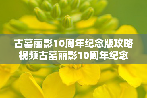 古墓丽影10周年纪念版攻略视频古墓丽影10周年纪念版攻略，探索古墓，解锁隐藏宝藏，古墓丽影10周年，解锁古墓隐藏宝藏的攻略视频