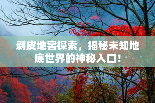 剥皮地窖探索,揭秘未知地底世界的神秘入口! 剥皮地窖探索,揭秘未知地底世界的神秘入口!