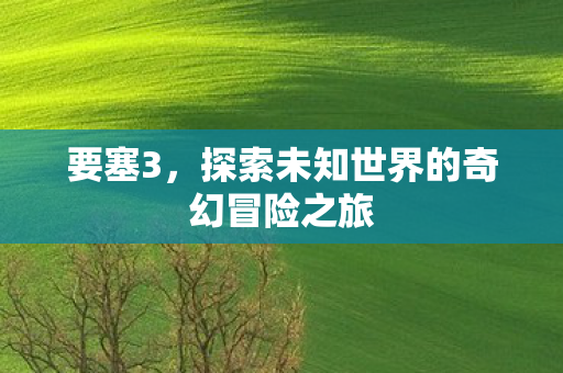 要塞3，探索未知世界的奇幻冒险之旅