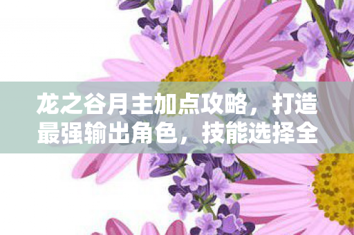 龙之谷月主加点攻略，打造最强输出角色，技能选择全解析