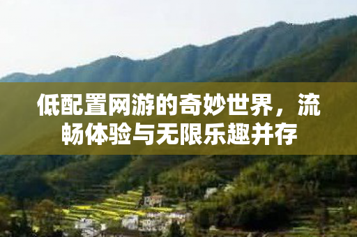 低配置网游的奇妙世界，流畅体验与无限乐趣并存