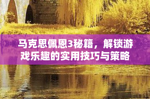 解锁游戏乐趣的实用技巧与策略图片
