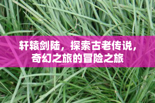 轩辕剑陆,探索古老传说,奇幻之旅的冒险之旅 轩辕剑陆,探索古老传说,奇幻之旅的冒险之旅
