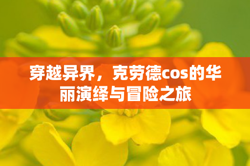 克劳德cos的华丽演绎与冒险之旅图片