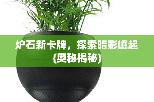 炉石新卡牌，探索暗影崛起{奥秘揭秘}