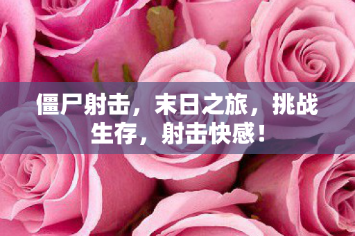 僵尸射击，末日之旅，挑战生存，射击快感！