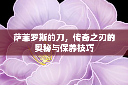 萨菲罗斯的刀，传奇之刃的奥秘与保养技巧