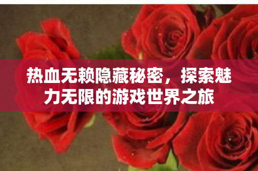 热血无赖隐藏秘密,探索魅力无限的游戏世界之旅 热血无赖隐藏秘密,探索魅力无限的游戏世界之旅