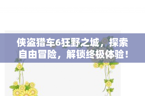 侠盗猎车6狂野之城图片