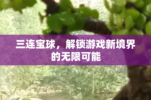 三连宝球,解锁游戏新境界的无限可能 三连宝球,解锁游戏新境界的无限可能