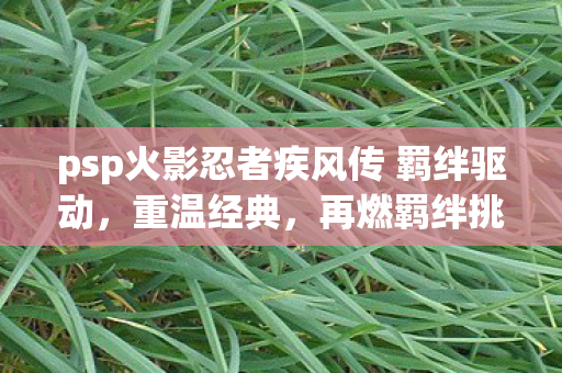 psp火影忍者疾风传 羁绊驱动，重温经典，再燃羁绊挑战
