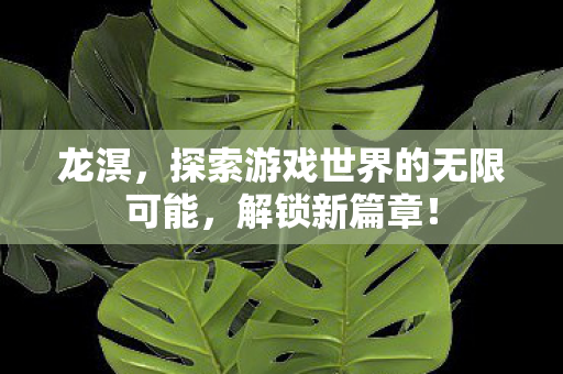 龙溟，探索游戏世界的无限可能，解锁新篇章！