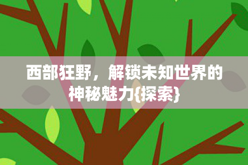 西部狂野，解锁未知世界的神秘魅力{探索}