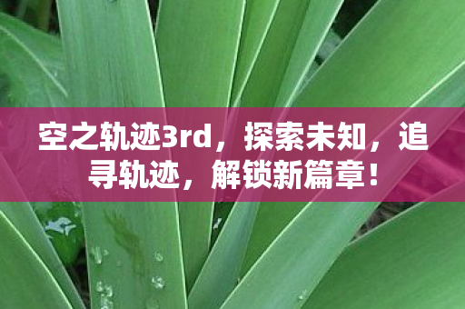 空之轨迹3rd，探索未知，追寻轨迹，解锁新篇章！
