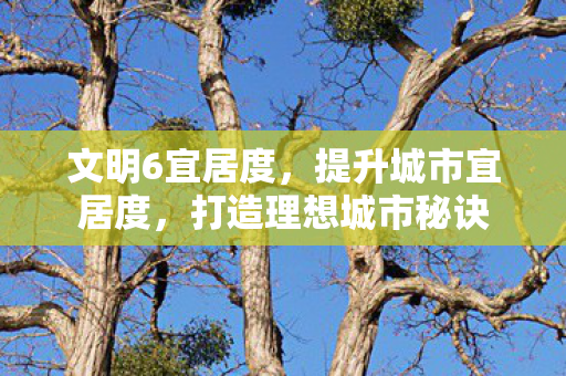 文明6宜居度,提升城市宜居度,打造理想城市秘诀 文明6宜居度,提升城市宜居度,打造理想城市秘诀