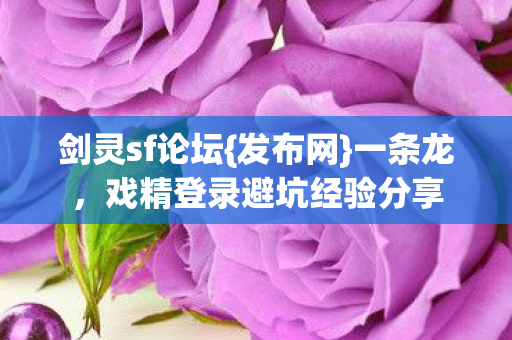 戏精登录避坑经验分享图片
