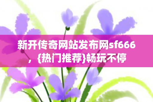 新开传奇网站发布网sf666图片