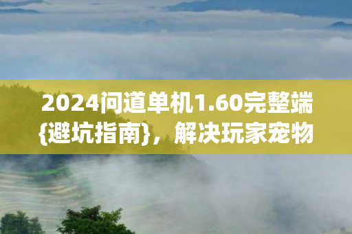 解决玩家宠物装备痛点图片
