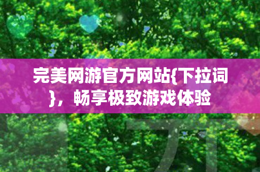 完美网游官方网站图片