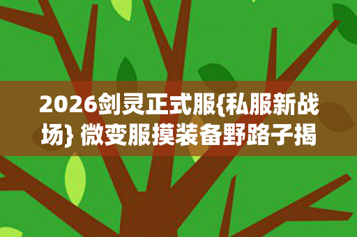 2026剑灵正式服{私服新战场} 微变服摸装备野路子揭秘