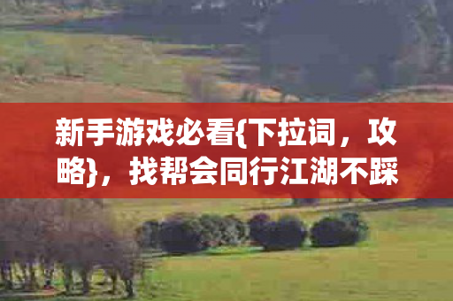 找帮会同行江湖不踩坑图片