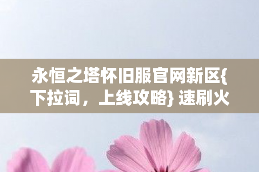 永恒之塔怀旧服官网新区图片