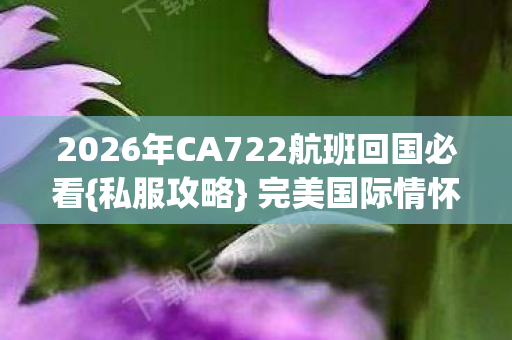2026年CA722航班回国必看图片