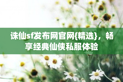 畅享经典仙侠私服体验图片