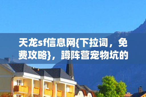 蹲阵营宠物坑的野路子分享图片