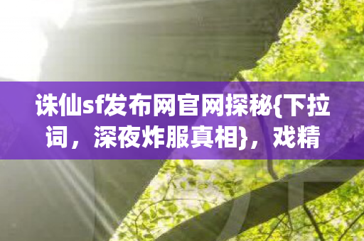 诛仙sf发布网官网探秘图片