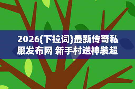 2026{下拉词}最新传奇私服发布网 新手村送神装超震撼