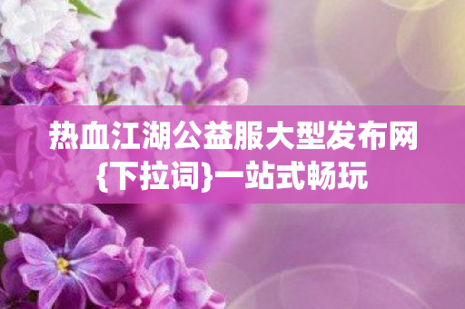 热血江湖公益服大型发布网图片